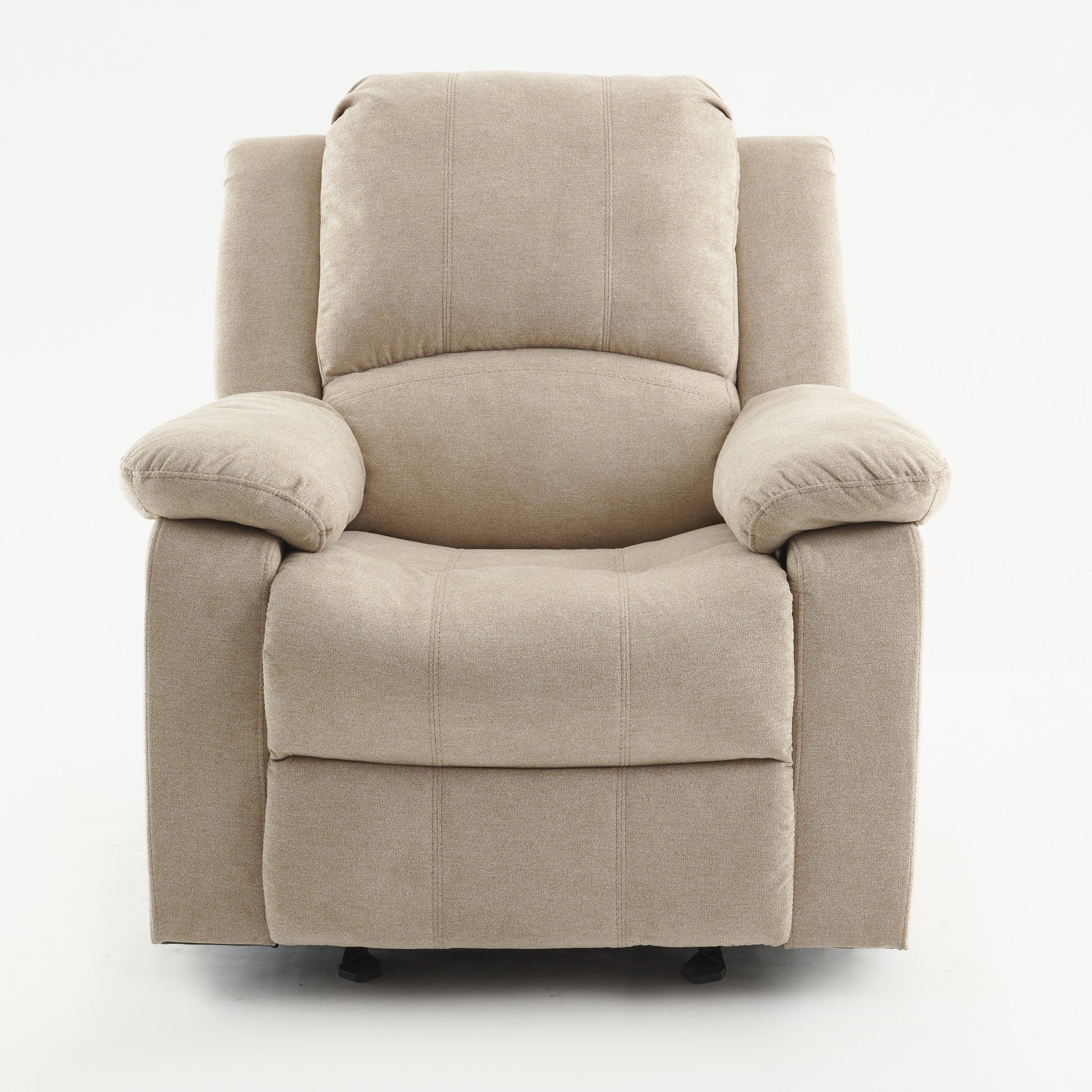 Tate Sand Microfiber Glider Recliner Sand Foam Microfiber