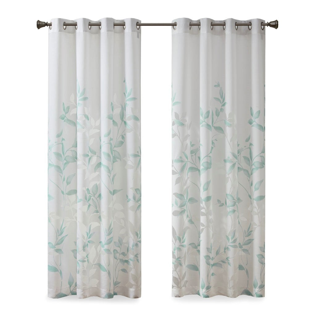 Burnout Printed Curtain Panel Only 1 Pc Panel Multicolor Polyester