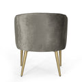 Dining Arm Chair Grey Velvet