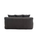 Coolmore Chenille 2 Seater Lazy Sofa With 5 Back Pillows,Comfy Sofa Deep Seat Couch For Living Room,Club Gray Gray Foam Chenille 2 Seat