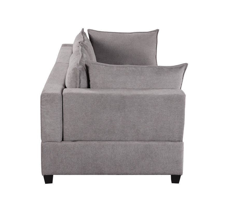 Madison 83.5" Light Gray Fabric Loveseat Light Gray Fabric