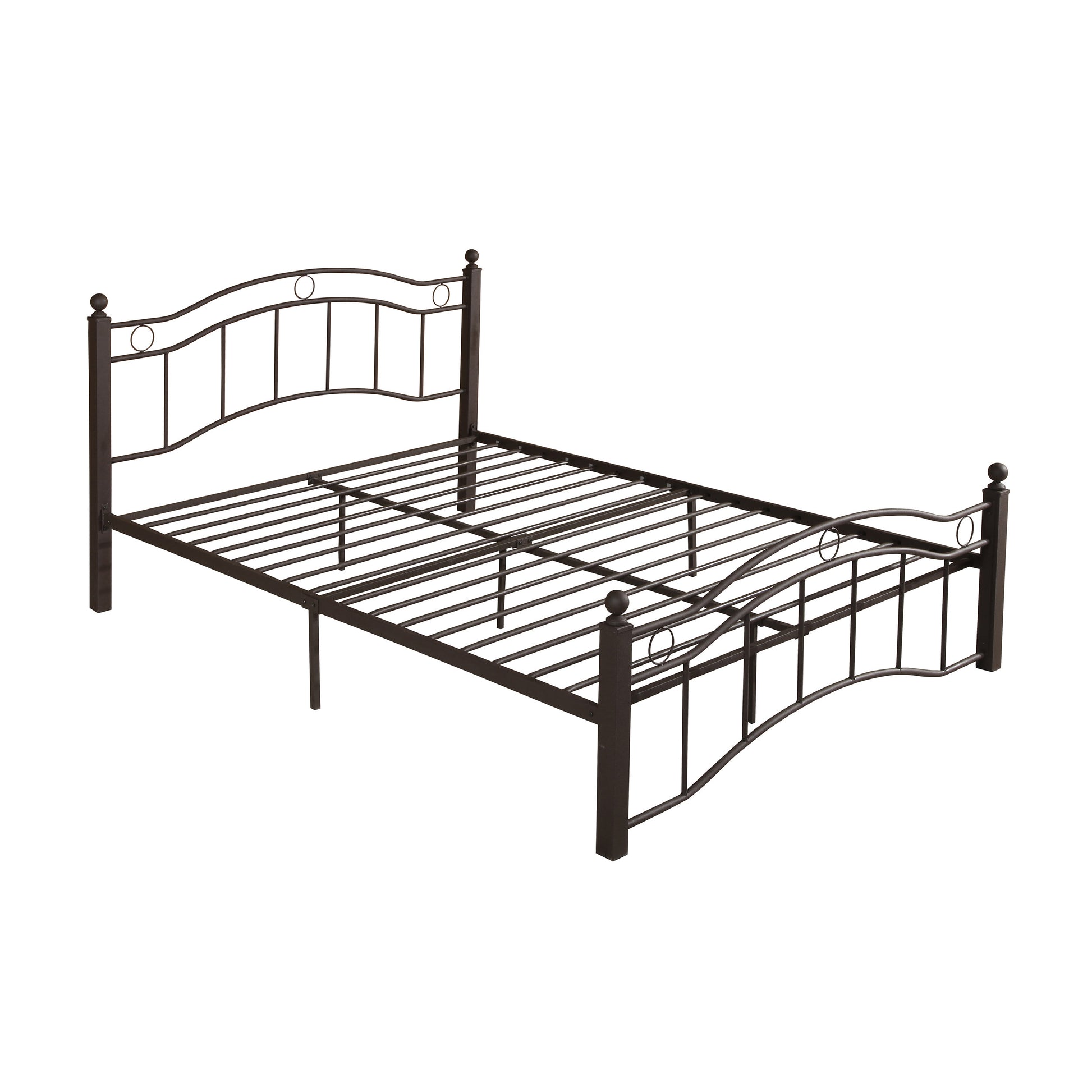 King Size Metal Bed Frame, Under Bed Storage Space, No Box Spring Needed, Durable Use, Copper King Copper Iron