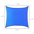 Outsunny 24' X 24' Sun Shade Sail Canopy, Uv Block For Patio Backyard Lawn Garden, Blue Blue Polyethylene