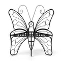 Modern Butterfly Cast Metal Garden Bench, Outdoor Bench Patio Seat, Park Bench Outdoor Seating For Garden, Yard, Park, Entryway Black Garden & Outdoor Metal