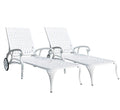 Aluminium Cast Lounge Chair 2Pcs White White Aluminium