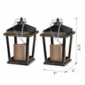 Set Of 2 Menifee Lantern With Led Candle, Short 5X5X8.5