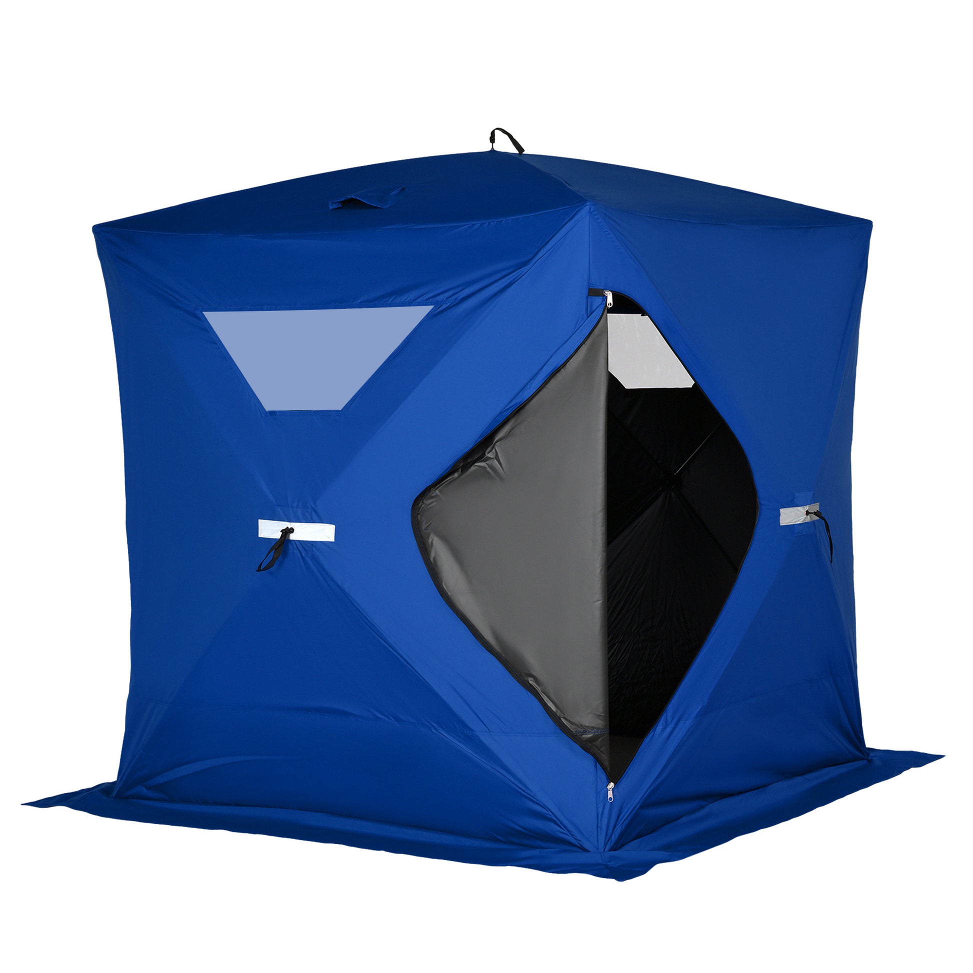 pop up ice fishing tent Outsunny 2 4 People Ice Fishing Shelter, Pop Up Portable Ice Fishing T