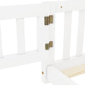 Queen Size Bed Floor Bed With Safety Guardrails And Door For Kids, White Expect Arrival Date 2024.7.26 , Old Sku W158090696 Queen White Pine