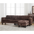 Arrived 5 Seat Modular Sofa,With Storage Ottoman, Convertible Sectional Sofa, L Shaped Couchreversible Chaise ,Riveted Sofa,Chenille, Brown Brown Polyester Wood Primary Living Space Medium Soft Cushion Back Modern Square Arms Foam Metal & Wood 5 Seat