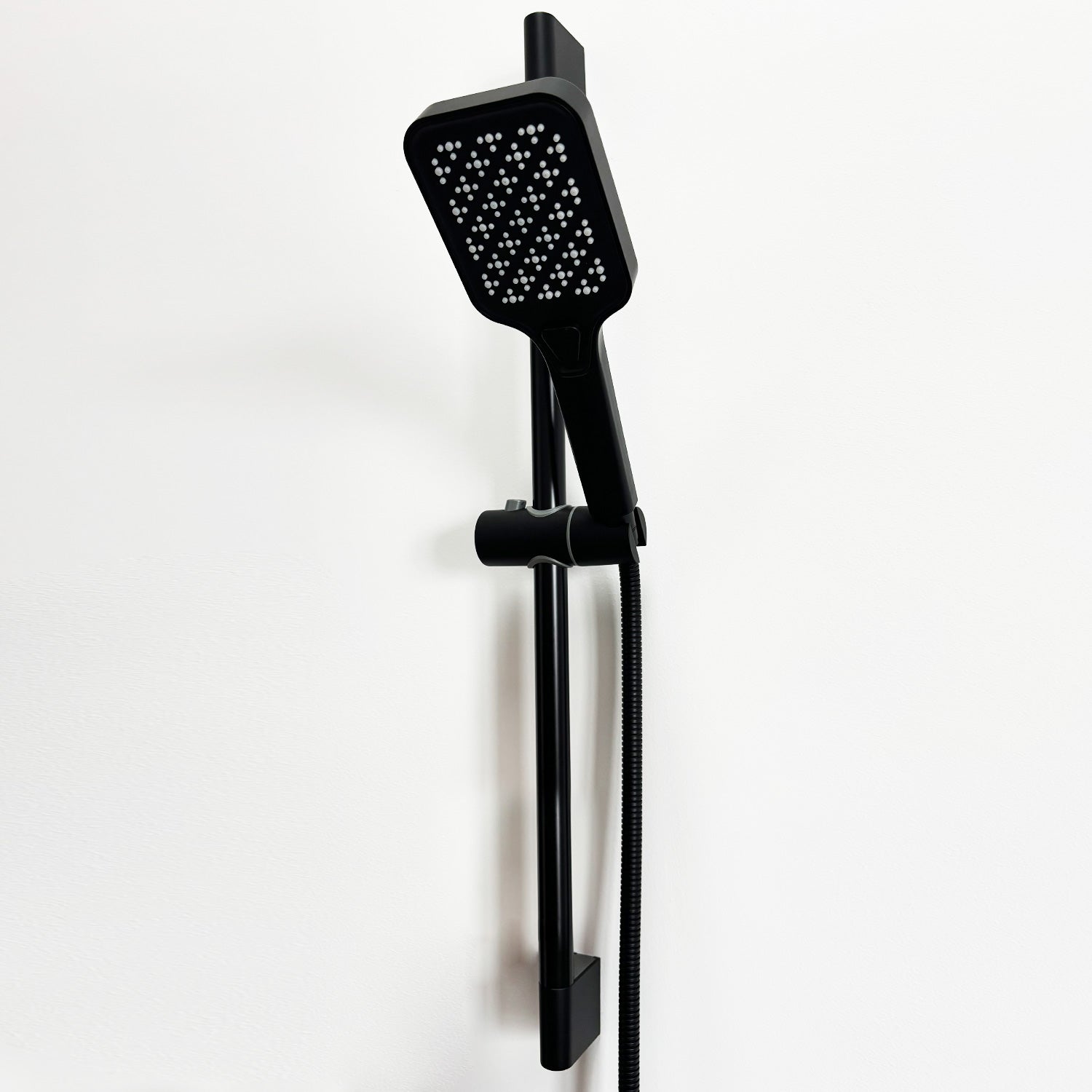 Handheld Shower With Slide Bar And Hose Matte Black Stainless Steel