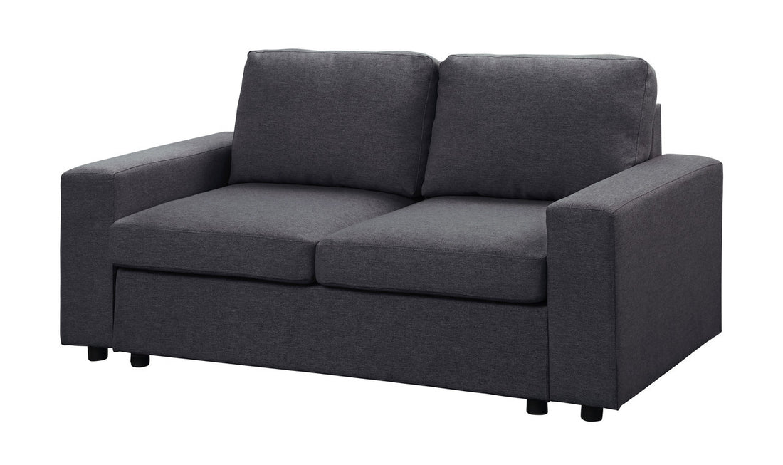 Winter 68" Loveseat In Dark Gray Linen Dark Gray Linen