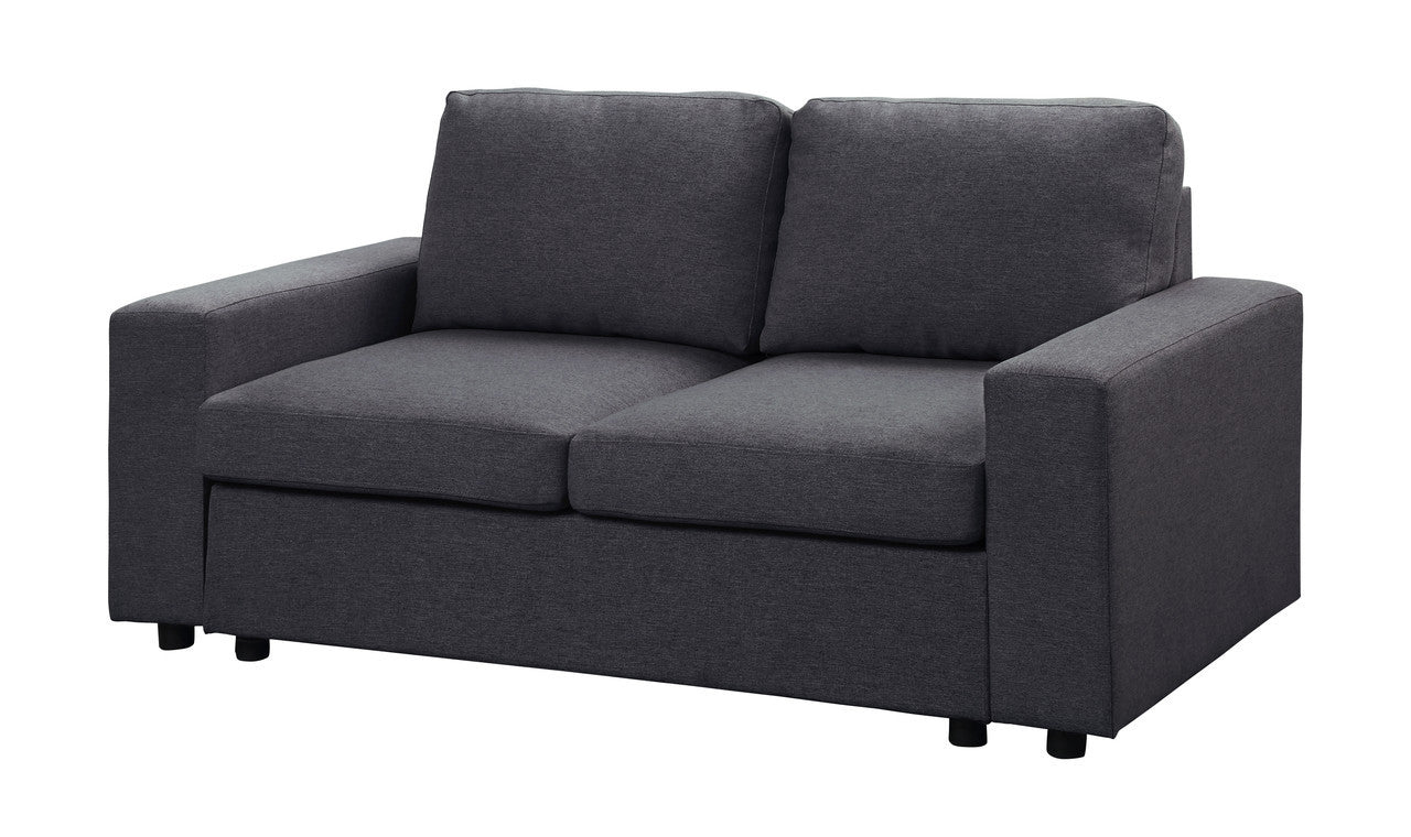 Winter 68" Loveseat In Dark Gray Linen Dark Gray Linen