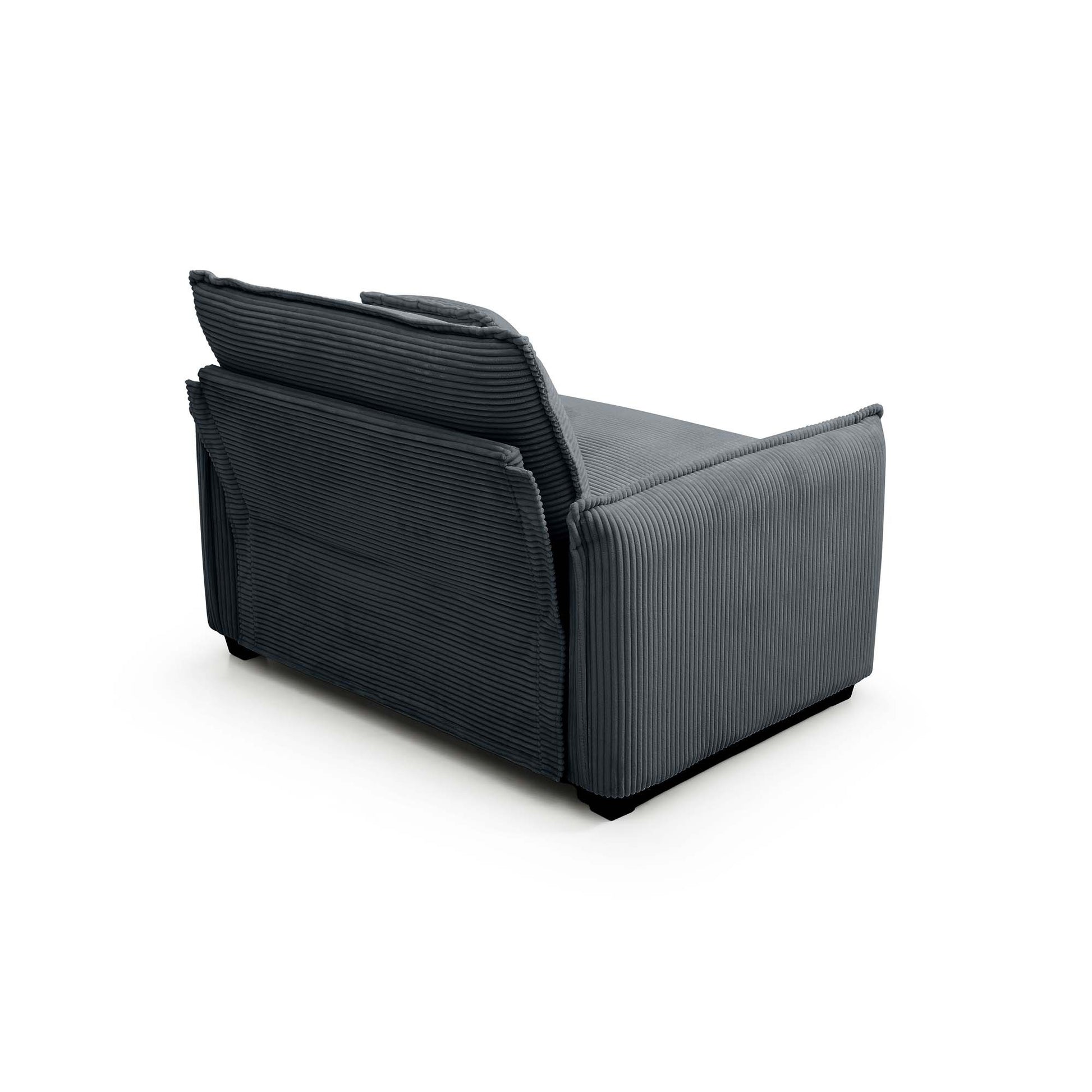 3 Piece Comfortable Oversized Sectional Sofa, One Single Sofa And One 2 Seater Sofa And One 3 Seater Sofa ,Grey Corduroy Deep Seat Sofa Grey Corduroy 6 Seat