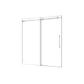 5476 Chrome Frameless One Fixed And One Shifted Shower Door, 70Mm 304 Stainless Steel Large Pulleys With Adjustable Soft Closing Function,With Nano Easy Cleaning And Stick Explosion Proof Menbrance Chrome Bathroom American Design,Minimalist Glass Metal