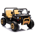 24V Xxxl Kids Ride On Utv W Parents Remote Control,Two Seater,Automatic Tipping Bucket,Rear Wheel Suspension,Slow Start,Portable Handle,Safety Belt,Led Light,Usb,Mp3,Bluetooth,Horn For Kids Aged 3 8. Black 50 99 Lbs Polypropylene