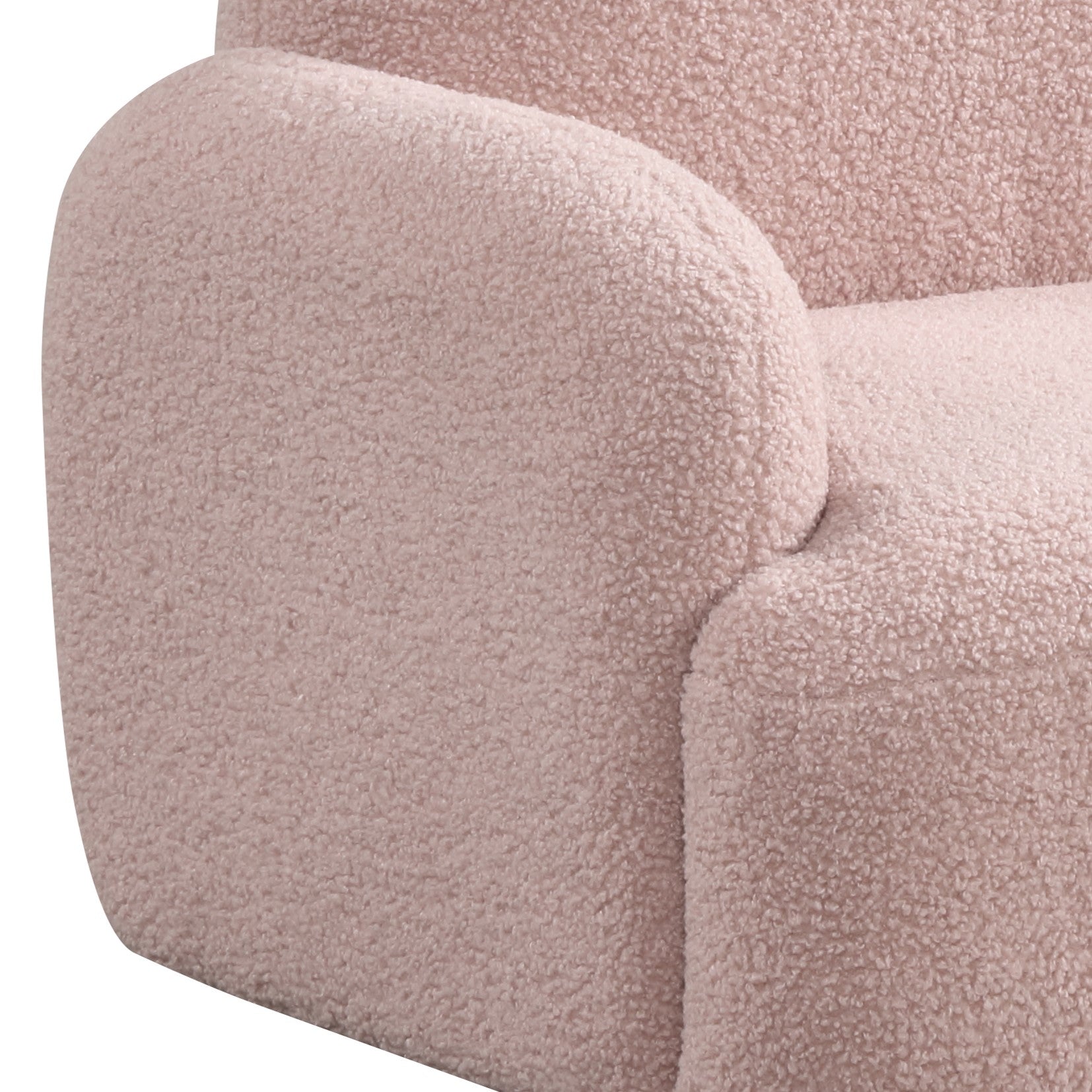 Raelynn 25.5"W Pink Teddy Velvet Bear Shaped Kids Armchair Pink Foam Velvet