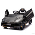 12V Kids Ride On Car W Parents Remote Control,Licensed Lamborghini Aventador Xago,Hydraulic Pressure Door,Slow Start,Early Education,Bluetooth,Adjustable Volume,Mp3,Usb,Led Lights For Kids Aged 2 4. Black 50 99 Lbs Polypropylene