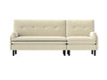 Ivory Corduroy Sectional Sofa: Convertible 3 Seater Sofa, L Shaped Sofa, And Bed Ivory Velvet Metal Primary Living Space Medium Soft Loose Back Pillow Top Arms Foam Fabric Metal 3 Seat