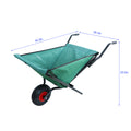 Collapsible Wheelbarrow 176 Lbs Folding Yard Garden Wheelbarrow Foldable Lightweight Gardening Heavy Duty Oxford Cloth Green Lawn Cart For Grass, Leaf, Garden Supplies, 10