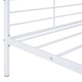 Full Size Metal House Bed With Trundle, White Full White Metal