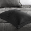 7 Piece Micro Corduroy Comforter Set Grey Queen Grey Polyester