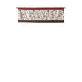 Embroidered Window Valance Red 50X18