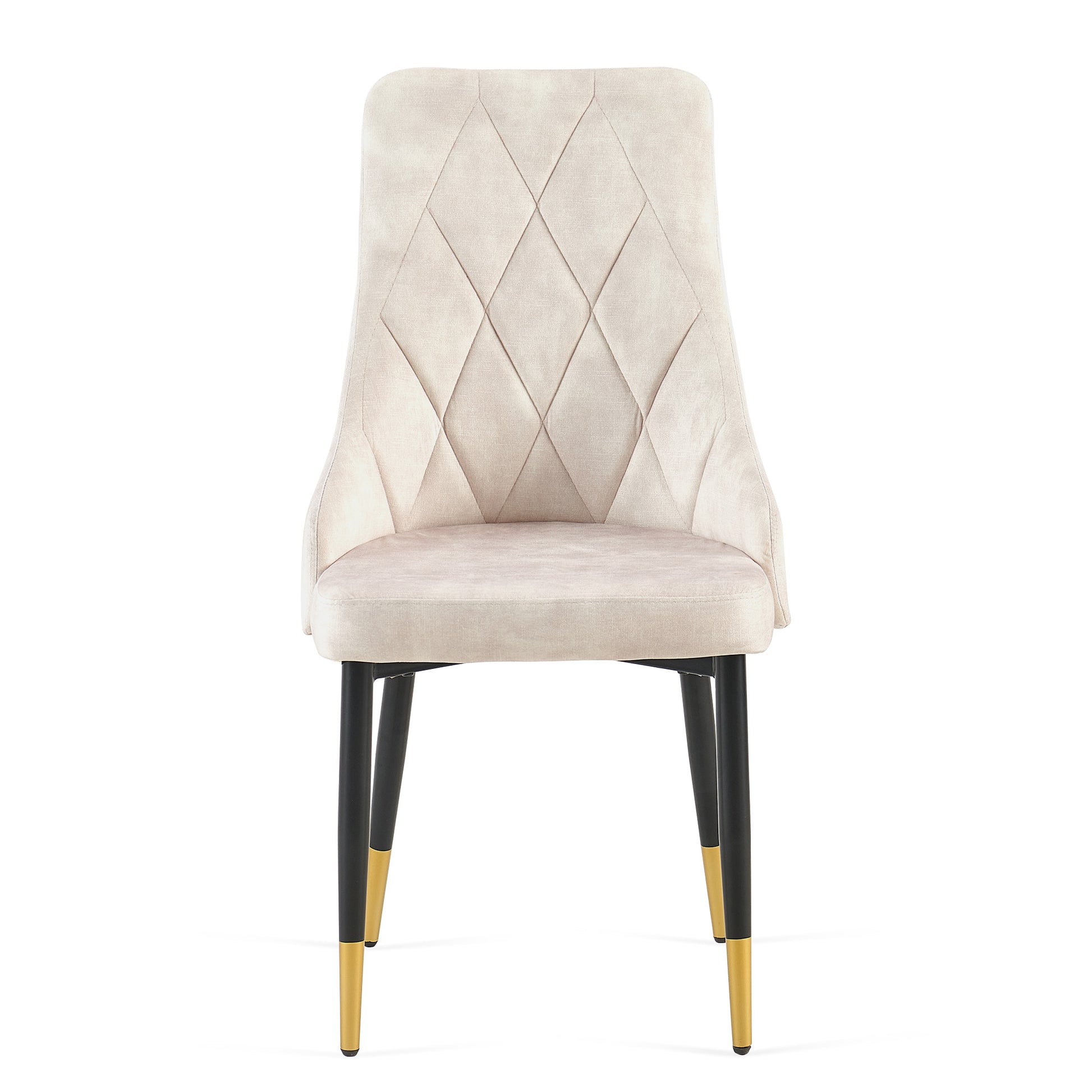 Beige Dining Chairs Set Of 4 Living Room Chair Modern Kitchen Armless Side Chair Metal Plaid Beige Dining Room Powder Coated Foam Dry Clean Modern Dining Chairs Solid Back Foam Velvet