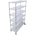6 Tier 6000Lbs Capacity Nsf Metal Shelf Wire Shelving Unit, Heavy Duty Adjustable Storage Rack With Wheels & Shelf Liners For Commercial Grade Utility Steel Storage Rack, Chrome 82
