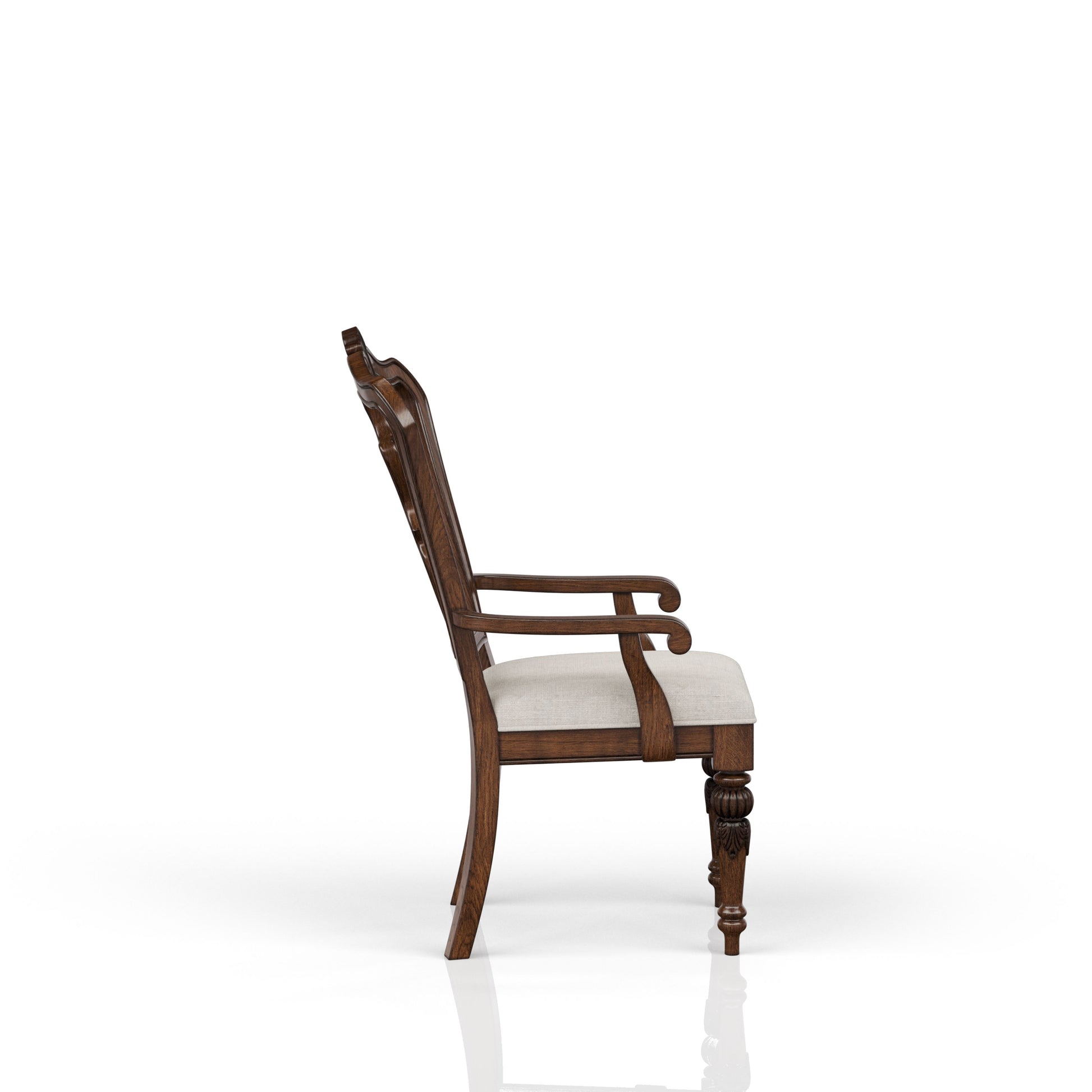 Mahogany Traditional Arm Chair Mahogany Solid Wood Mdf