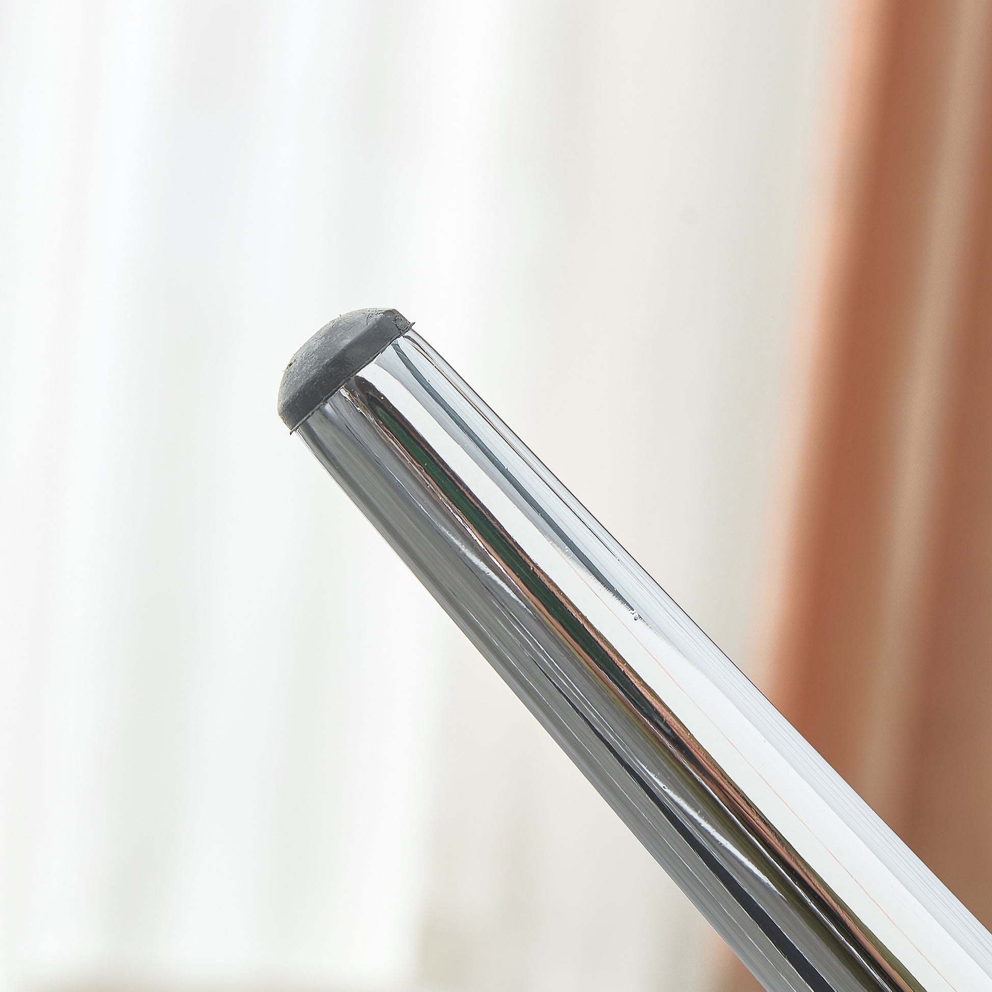 Table And Chair Set.Rectangular Dining Table With Tempered Glass Tabletop And Silver Plating Metal Legs.Paired With 6 Checkered Armless High Back White Chairs With Electroplated Metal Legs. White Seats 6 Glass Metal