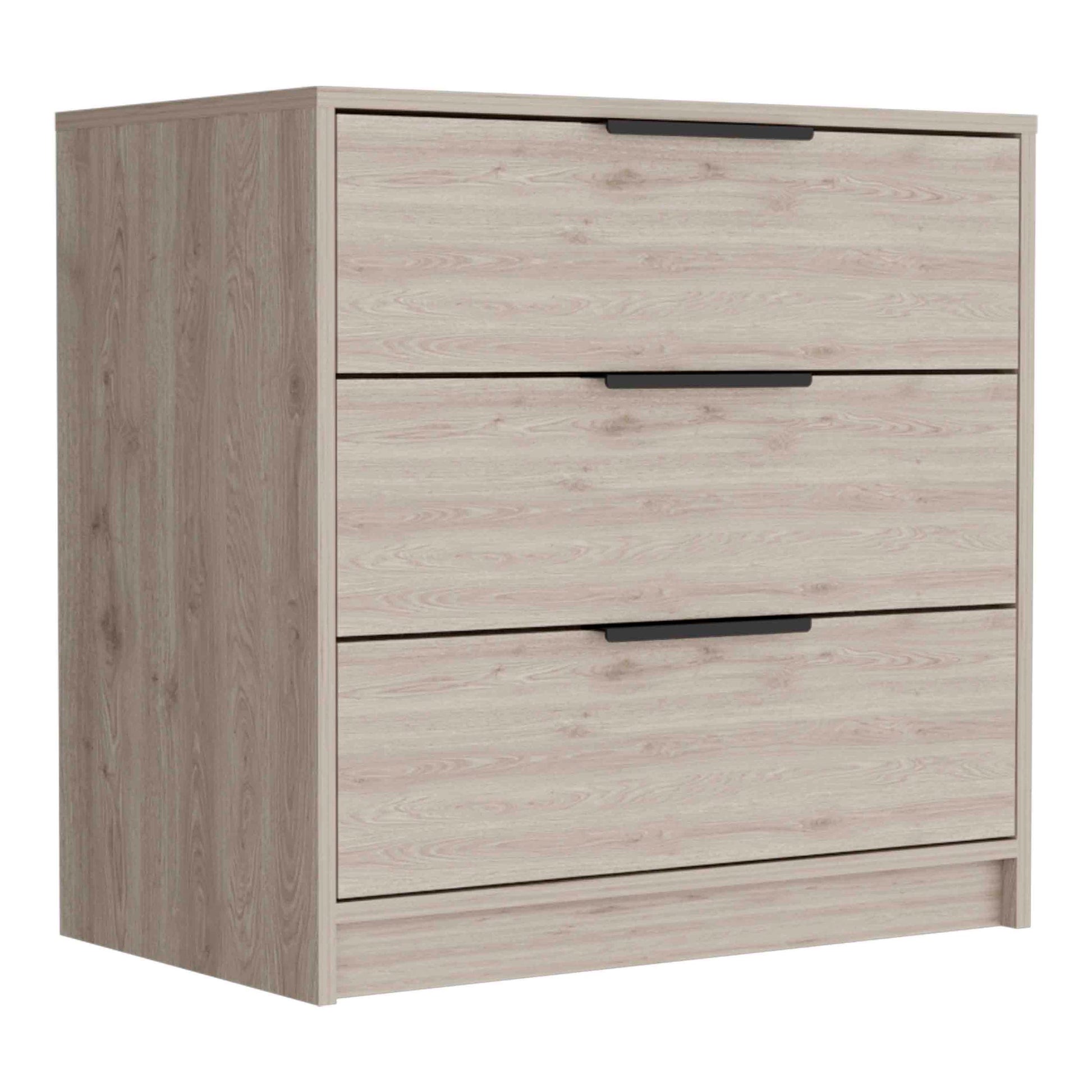 Dresser 27"H, 3 Drawers Dresser, Superior Top, Light Gray Light Gray Particle Board Particle Board