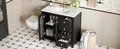 36 Inch Bathroom Vanity With Two Soft Close Doors, Adjustable Shelves And Three Soft Close Drawers Black Bathroom Solid Wood Mdf