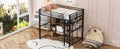 Full Size Metal Loft Bed With Built In Wardrobe, Drawer, Desk And Shelves, Black Expected Arrival Time: 9.7 Box Spring Not Required Full Black Metal Wood Metal