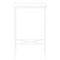 Accent Table, Side, End, Narrow, Small, 2 Tier, Living Room, Bedroom, White Laminate, White Metal, Contemporary, Modern White Particle Board