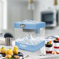 Snow Cone Maker, Tabletop Shaved Ice Machine For Slushies & Frozen Drinks, 2 Reusable Cups, Ice Scoop Blue Plastic
