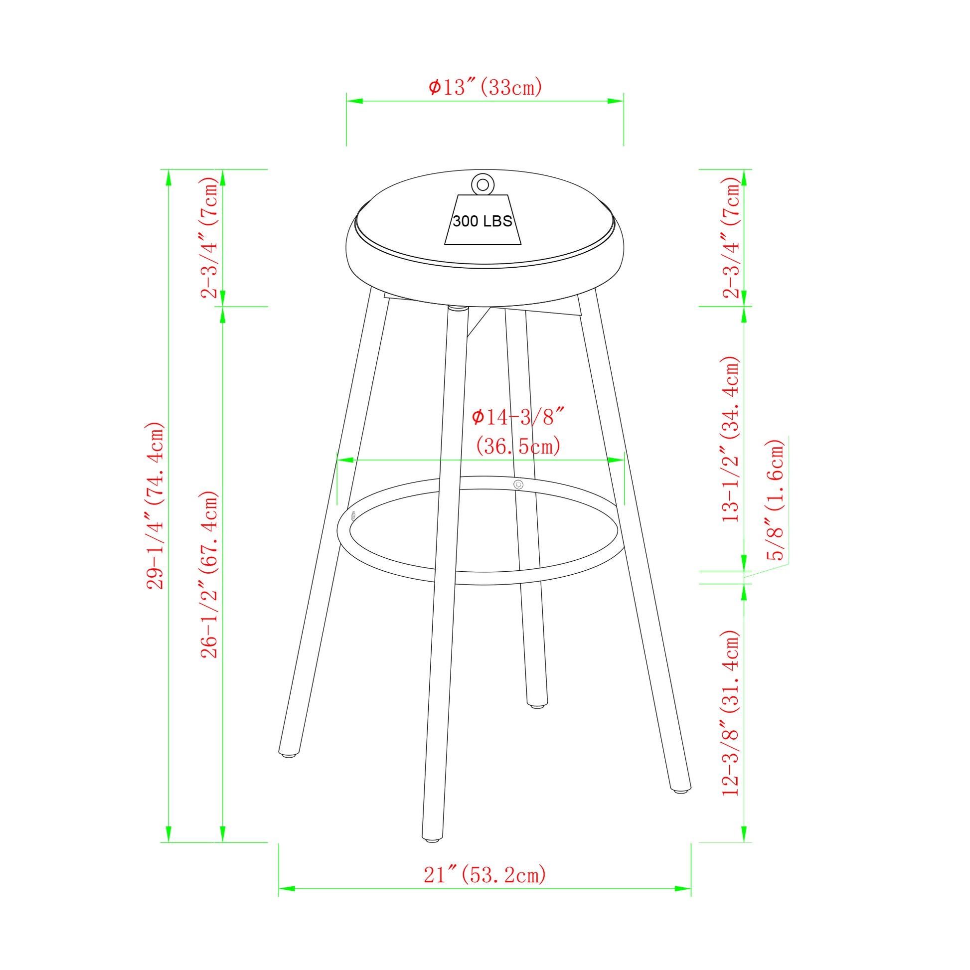 Modern Glam Upholstered Faux Velvet Bar Stool Rust Red Mdf Polyester