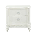 Dorothy Nightstand W 2 Drawers, Ivory Finish Bd02266 Ivory Wood