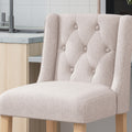 Vienna Contemporary Fabric Tufted Wingback 31 Inch beige-fabric