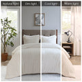 Fur Down Alternative Comforter Mini Set Queen Ivory Faux Fur