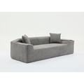Arrived 2 Piece Boucle Cloud Sofa Set, Upholstered Sofa Set, Modern 3 Seater And 2 Seater Sofa With Mdf End Table For Living Room ,Apartment,3 2 Couch,Boucle,Dark Gray Gray Polyester Primary Living Space Soft Tight Back Modern Square Arms Foam