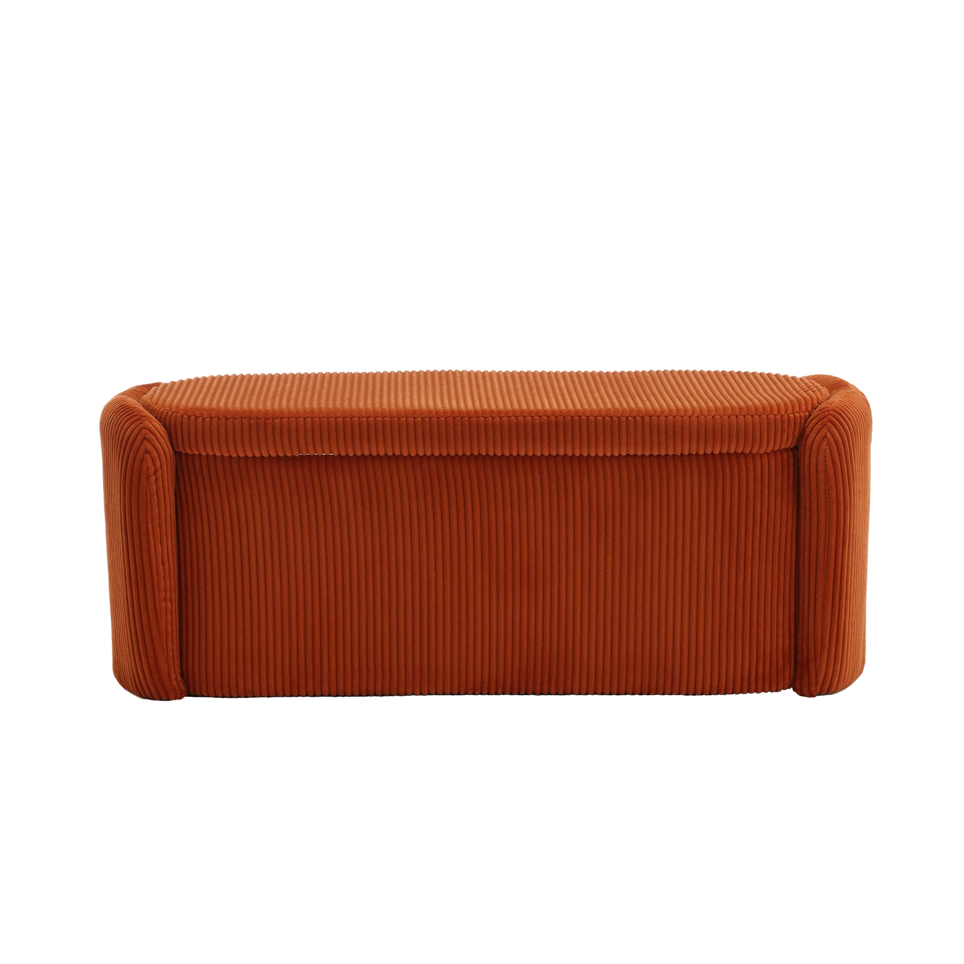 Coolmore Storage Ottoman,Bedroom End Bench,Upholstered Fabric Storage Ottoman With Safety Hinge, Entryway Padded Footstool, Ottoman Bench For Living Room & Bedroom Orange Orange Primary Living Space Foam Corduroy