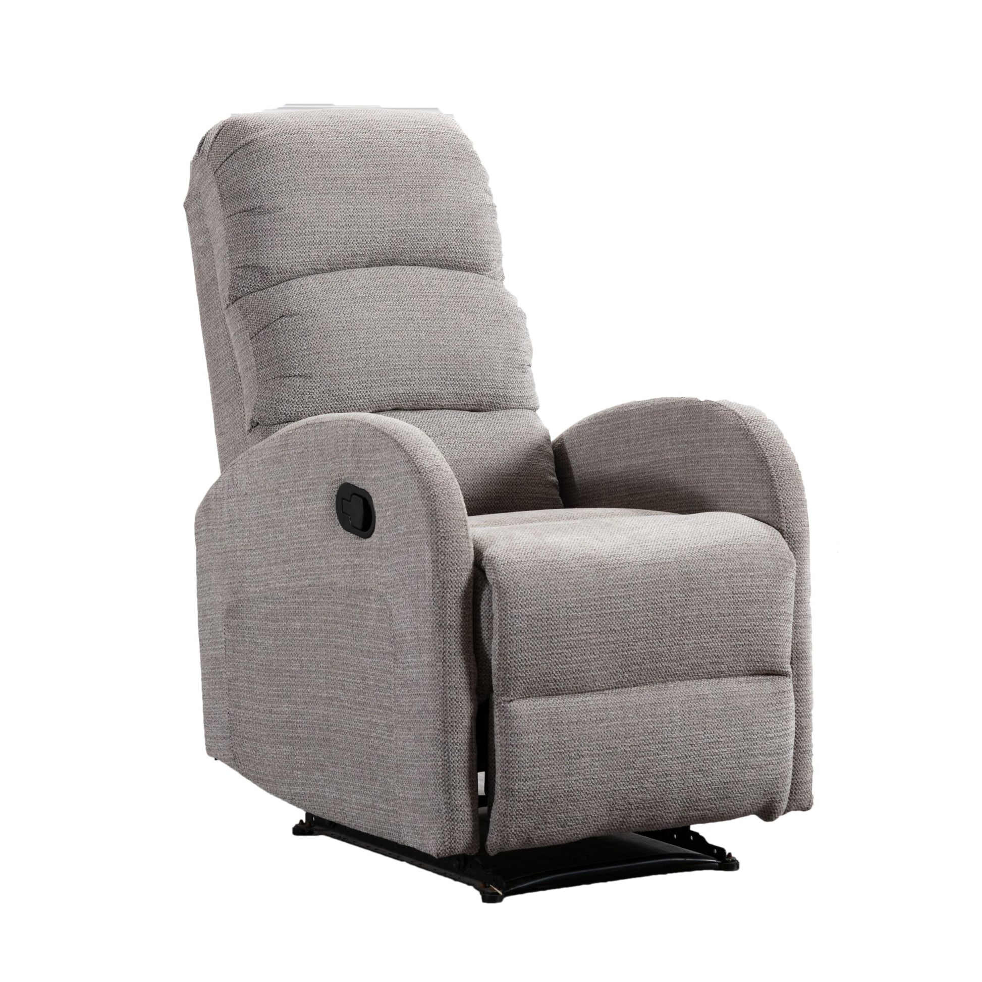 1Pc Adjustable Recliner Chair Gentle Lower Lumbar Massager Living Room Home Theater Bedroom Light Grey Color Light Gray Polyester Metal Primary Living Space Cushion Back Contemporary,Modern Foam Polyester