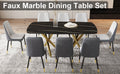 Large Modern Minimalist Rectangular Dining Table With 0.39 