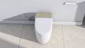 Smart Toilet With Built In Bidet Seat, Tankless Toilet With Auto Lid Opening, Closing And Flushing, Heated Seat, Digital Display, Remote Control, Elongated White Gold Bathroom Modern