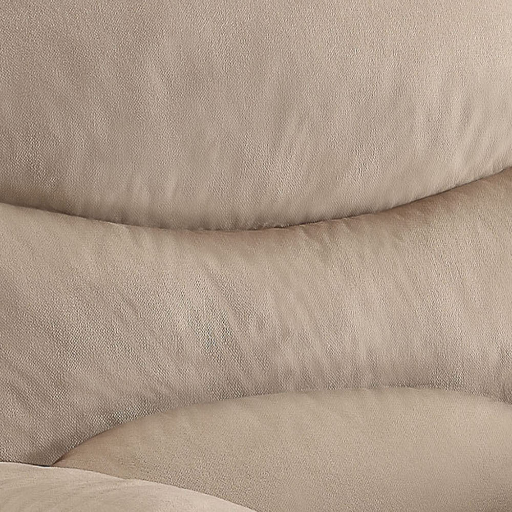 Beige Recliner With Pillow Top Arm Beige Manual Handle Metal Primary Living Space Tight Back Handle Pillow Top Arms Fabric Metal