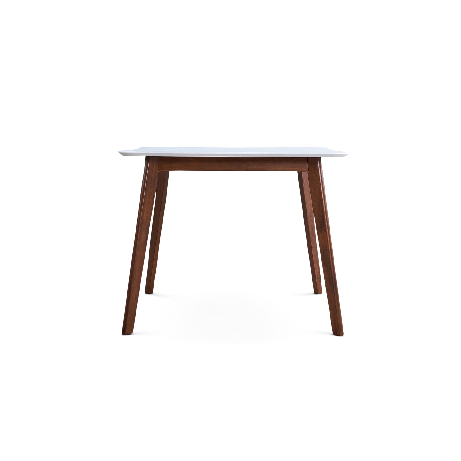 Benton Modern White Top Dining Table Brown,Walnut Brown,White Seats 4 White Dining Room Square Mdf,Solid Wood