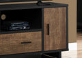 Tv Stand, 48 Inch, Console, Media Entertainment Center, Storage Cabinet, Drawers, Living Room, Bedroom, Black And Brown Laminate, Contemporary, Modern Black 80 89 Inches Particle Board