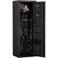 Heavey Duty,Large Size 5 8 Gun,Black Cabinet With Electronic Password Keypad Lock,Unassembled Metal Rifle Security Cabinet Safe Locker Black Steel