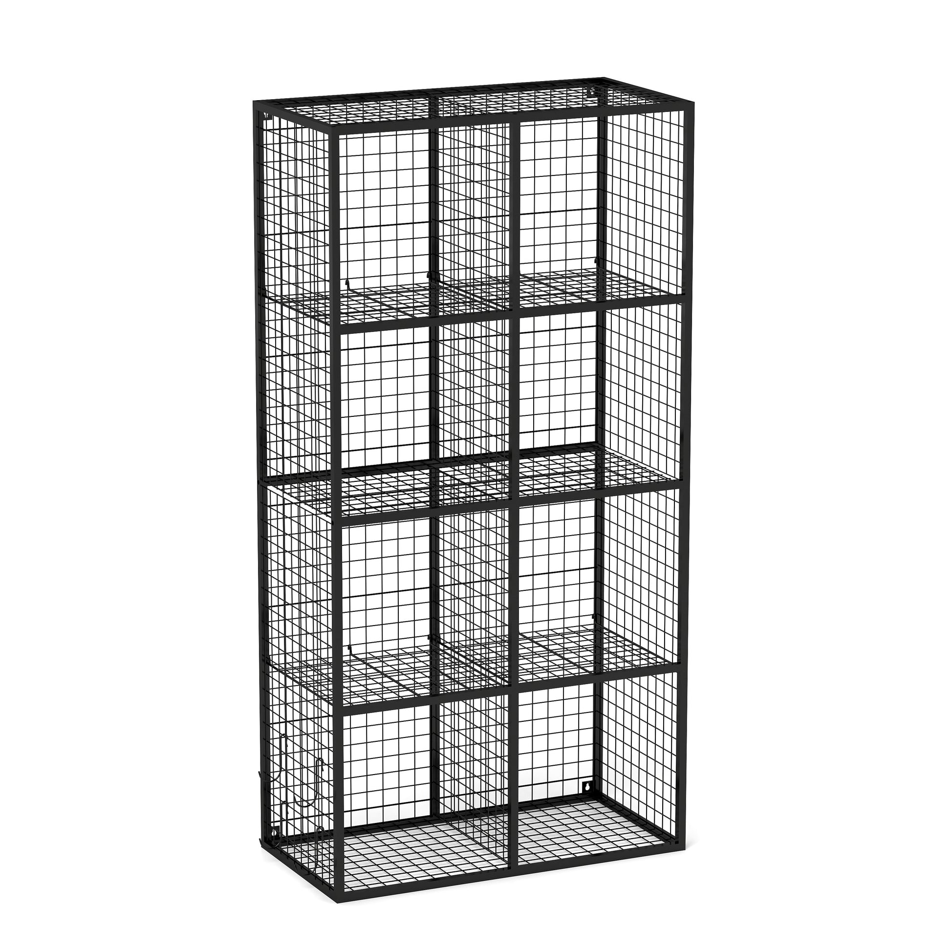 Wire Storage Cube, 8 Cube Metal Storage Organizerdisplay Modular Bookshelf Shelf, Closet Cabinet For Bedroom, Office, Black Black Iron