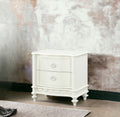 Dorothy Nightstand W 2 Drawers, Ivory Finish Bd02266 Ivory Wood